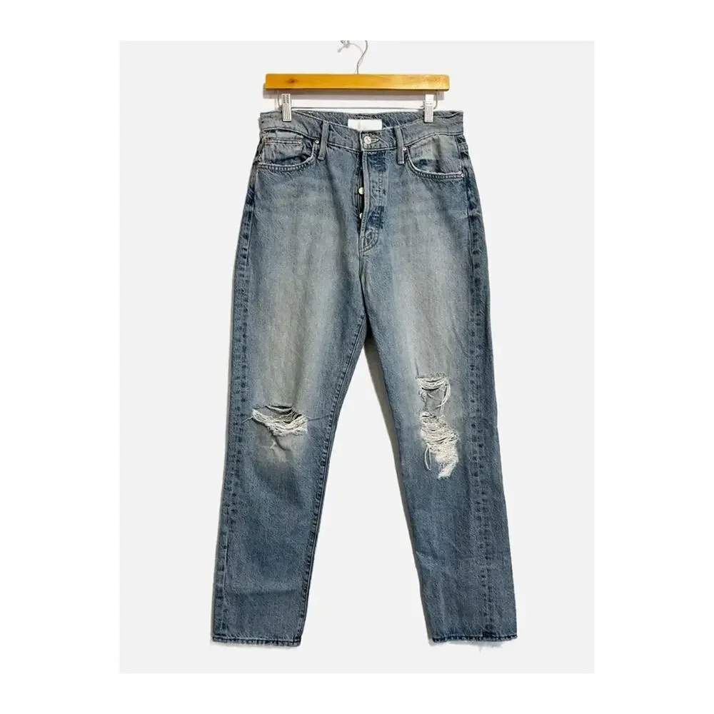 MOTHER The Huffy Skimp High Waist Straight Jeans Hotter on the Other Side 30 - Picture 2 of 12